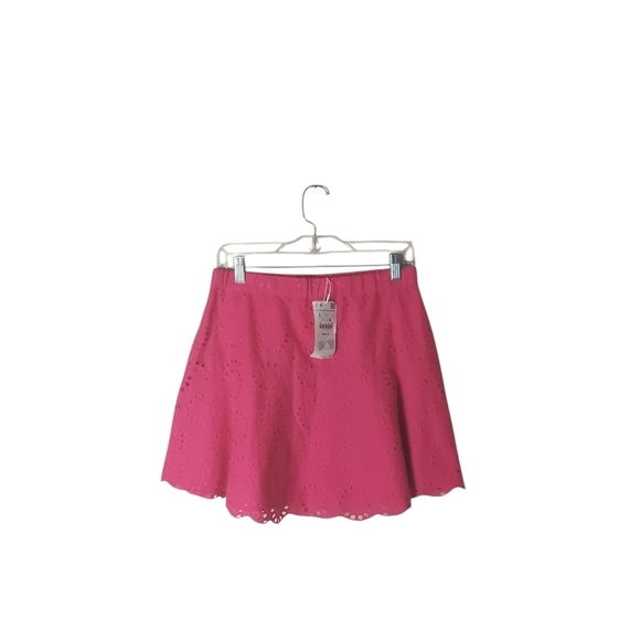 Zara Trafaluc Dresses & Skirts - Zara Trafaluc Women's L Pink Eyelet Lined Flowy Side Zipper  Mini Skirt
